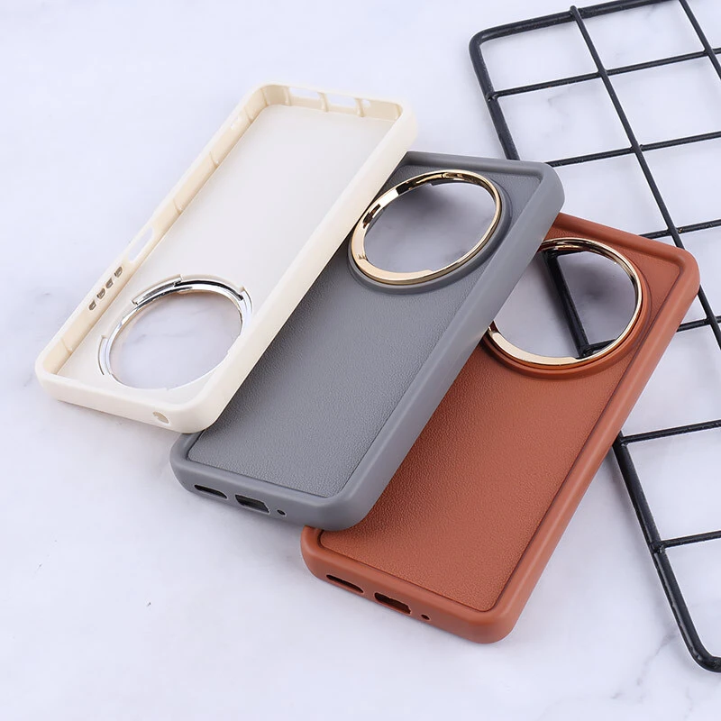 قاب سولید چرمی شیائومی Redmi 14C / Poco C75 دور محافظ متال