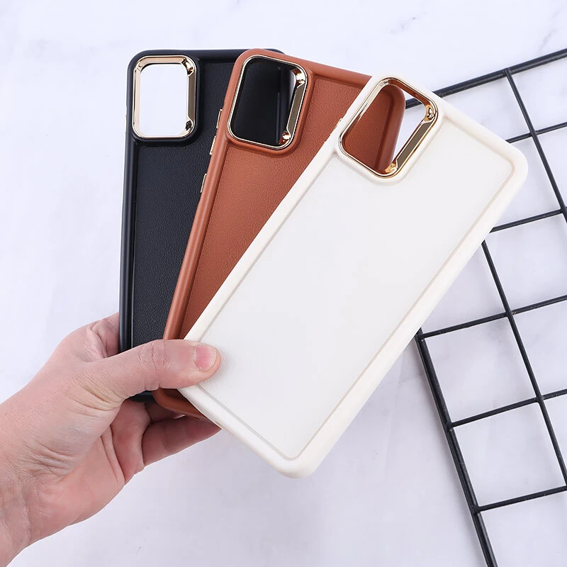 قاب سولید چرمی سامسونگ Galaxy A05 دور محافظ متال