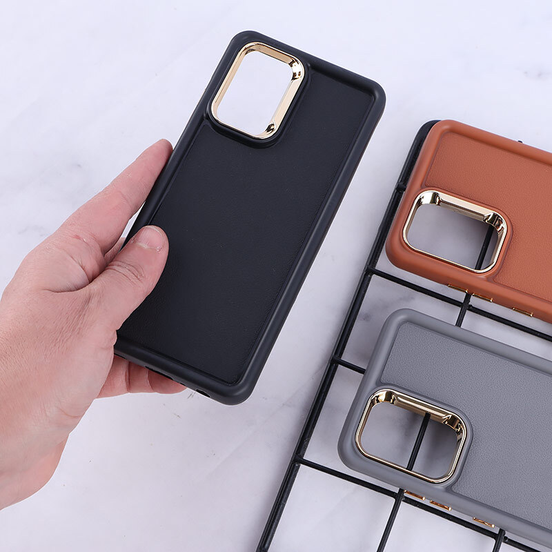 قاب سولید چرمی سامسونگ Galaxy A32 4G دور محافظ متال
