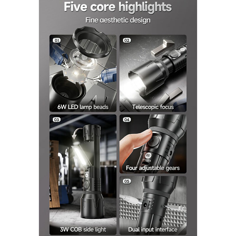 چراغ قوه شارژی DP.LED Light DP-9191A