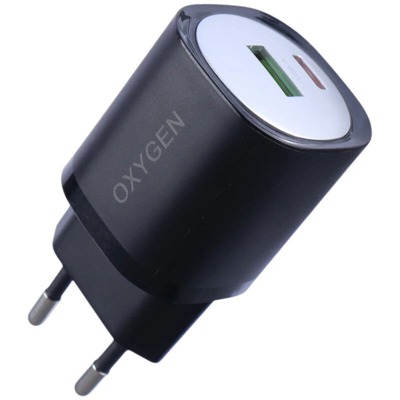 شارژر دیواری 30 وات اکسیژن CH-11 QC3.0 PD 3A + کابل تبدیل تایپ سی