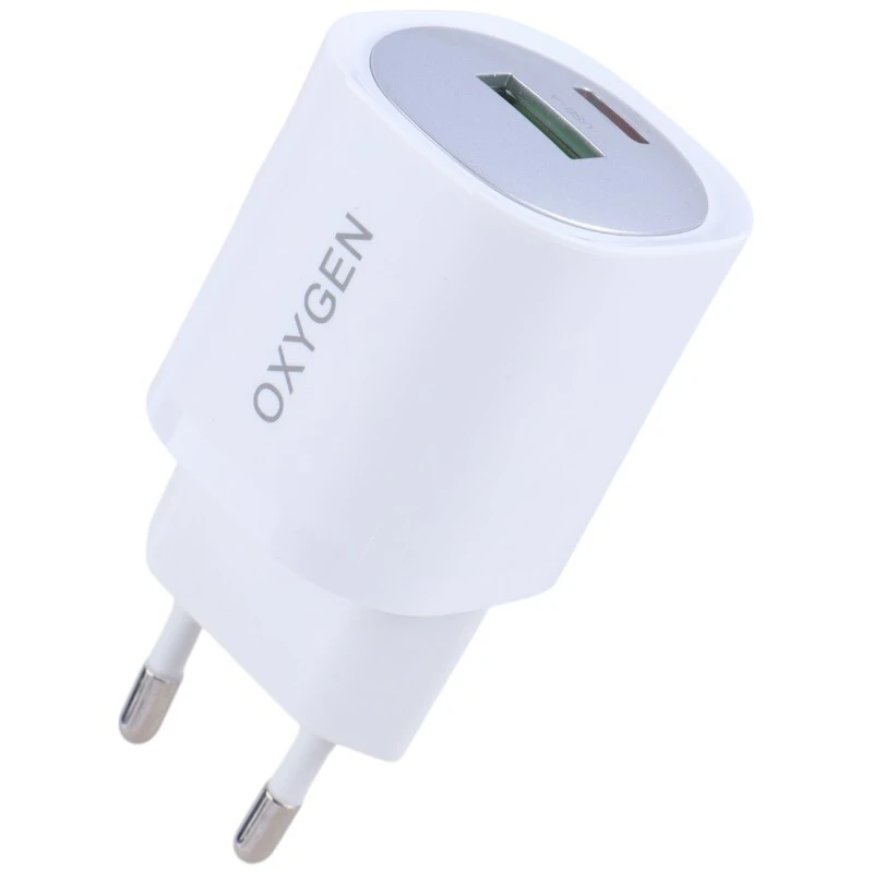 شارژر دیواری 30 وات اکسیژن CH-11 QC3.0 PD 3A + کابل تبدیل تایپ سی