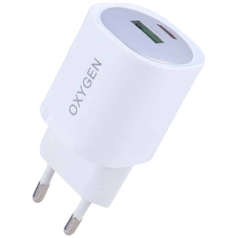 شارژر دیواری 30 وات اکسیژن CH-11 QC3.0 PD 3A + کابل تبدیل تایپ سی
