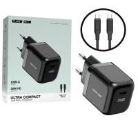 شارژر دیواری 20 وات گرین لاین Ultra Compact GL-WC30 GaN PD 3A + کابل تایپ سی