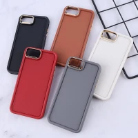 قاب سولید چرمی آیفون iPhone 7 Plus / 8 Plus دور محافظ متال