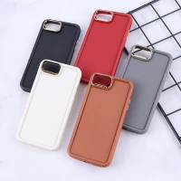 قاب سولید چرمی آیفون iPhone 6 Plus / 6s Plus دور محافظ متال