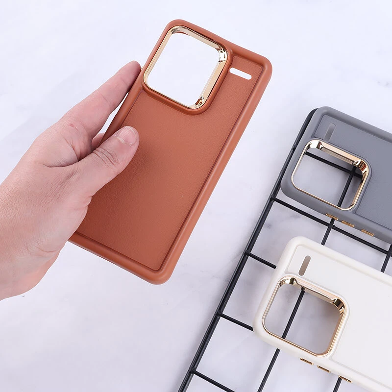 قاب سولید چرمی شیائومی Redmi Note 13 Pro Plus دور محافظ متال