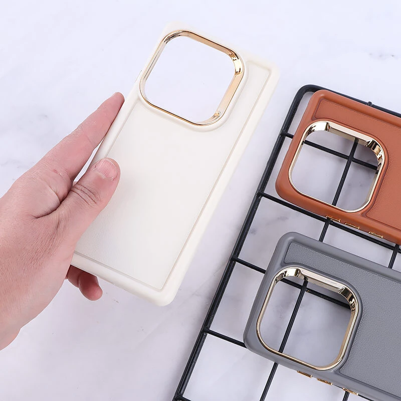 قاب سولید چرمی شیائومی Redmi Note 13 Pro 4G دور محافظ متال