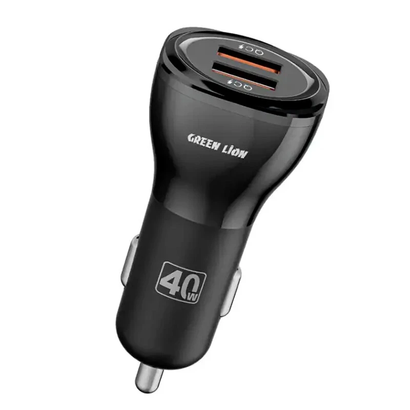 شارژر فندکی فست شارژ Green Lion GL-CC9 QC3.0 3A 20W + کابل تایپ سی