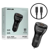 شارژر فندکی فست شارژ Green Lion GLC-5 QC3.0 PD 3A 30W + کابل تبدیل تایپ سی