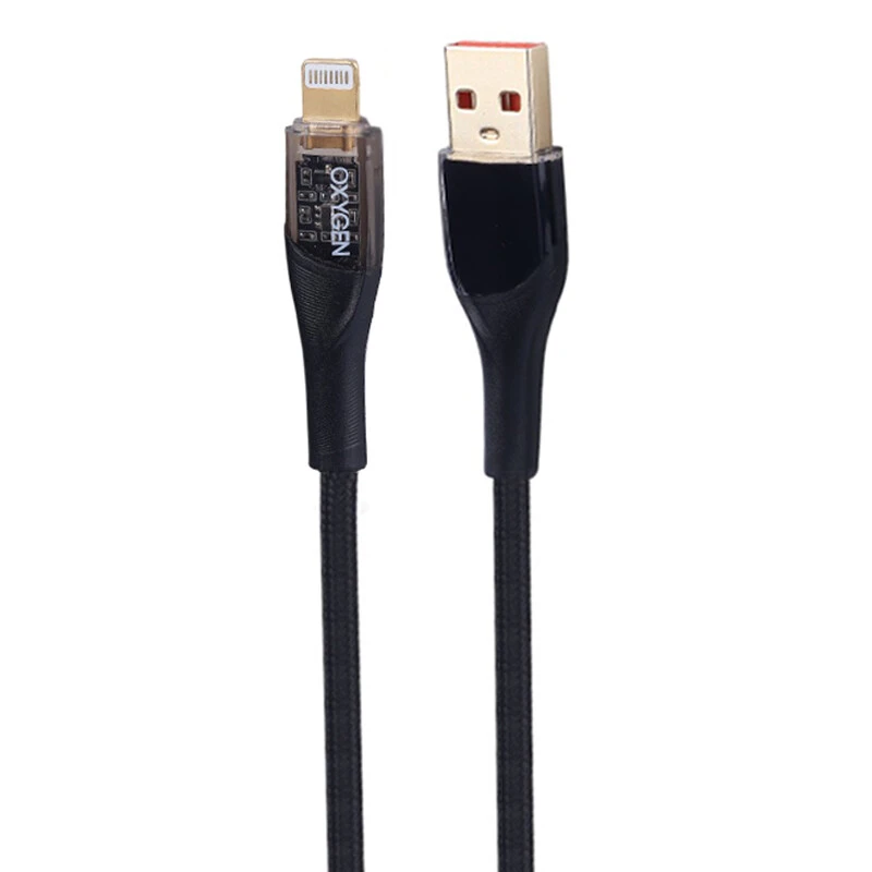 کابل آیفونی فست شارژ Oxygen LX-20 3A 1.2m