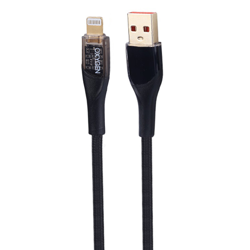 کابل آیفونی فست شارژ Oxygen LX-20 3A 1.2m