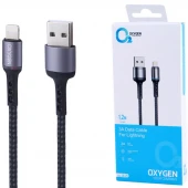 کابل آیفونی فست شارژ Oxygen LX-21 3A 1.2m