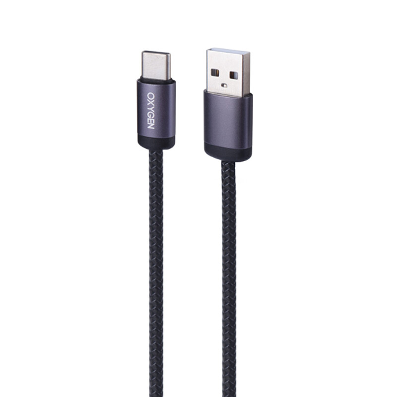 کابل کوتاه تایپ سی فست شارژ Oxygen LX-22 3A 25cm