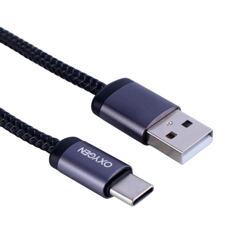 کابل کوتاه تایپ سی فست شارژ Oxygen LX-22 3A 25cm