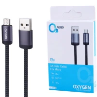 کابل کوتاه میکرو یو اس بی فست شارژ Oxygen LX_22 3A 25cm