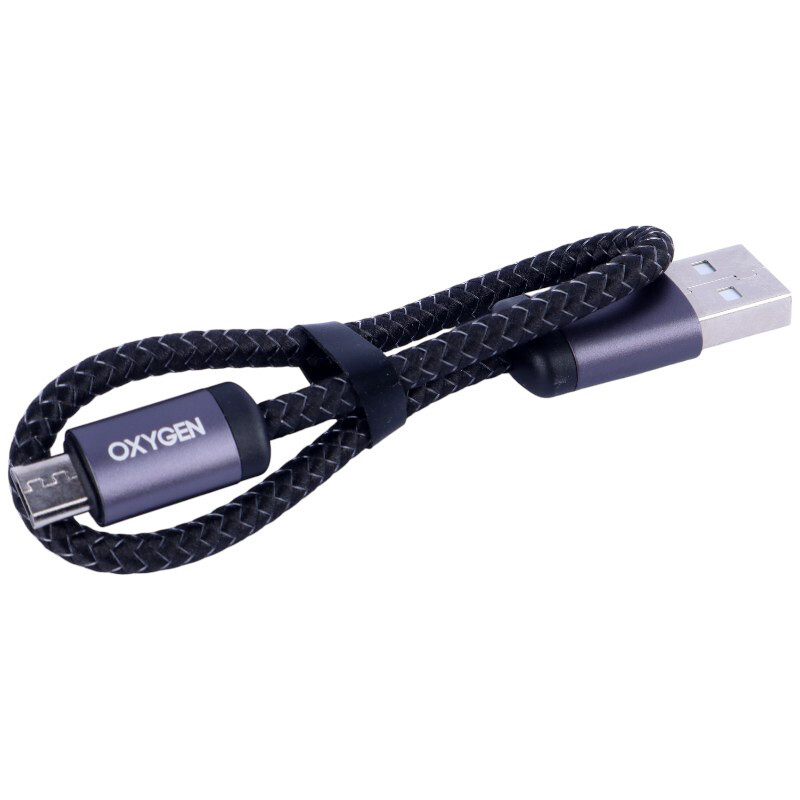 کابل کوتاه میکرو یو اس بی فست شارژ Oxygen LX_22 3A 25cm