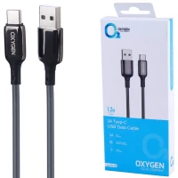 کابل تایپ سی فست شارژ Oxygen LX-18 3A 1.2m