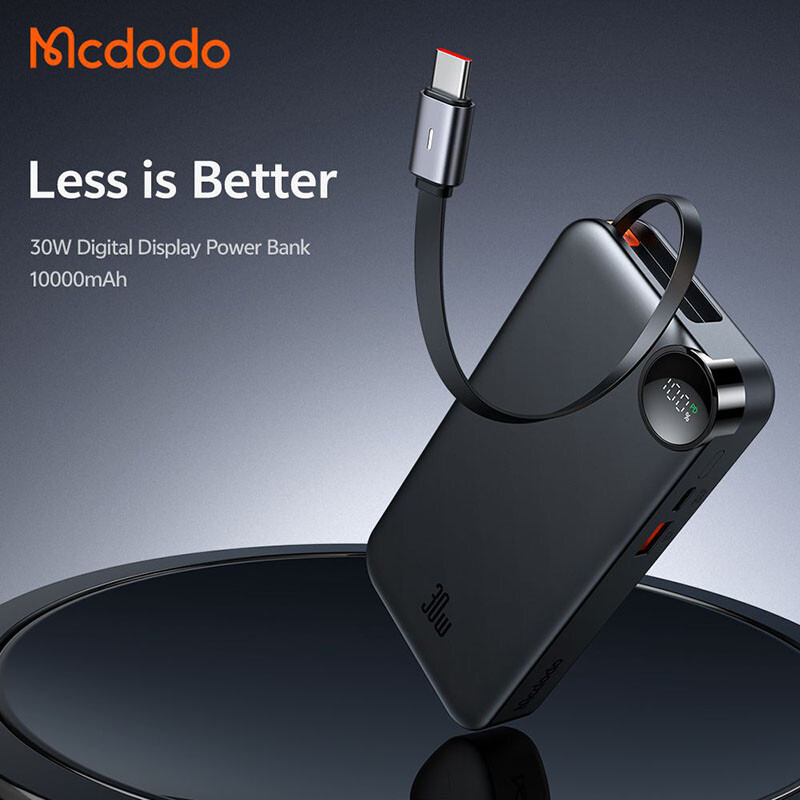 پاور بانک فست شارژ مک دودو MC-387 QC PD 30W ظرفیت 10000 میلی آمپر ساعت
