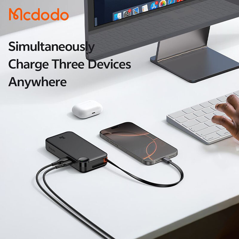 پاور بانک فست شارژ مک دودو MC-387 QC PD 30W ظرفیت 10000 میلی آمپر ساعت