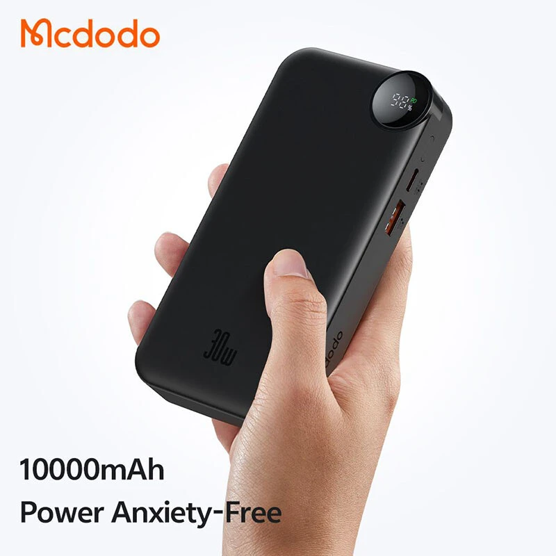 پاور بانک فست شارژ مک دودو MC-387 QC PD 30W ظرفیت 10000 میلی آمپر ساعت
