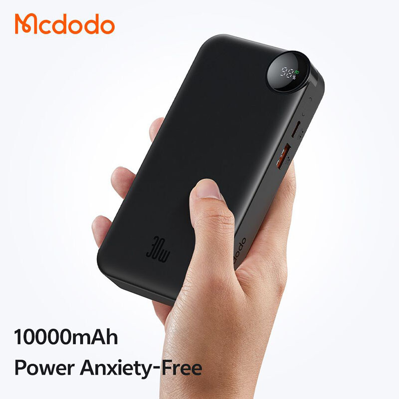 پاور بانک فست شارژ مک دودو MC-387 QC PD 30W ظرفیت 10000 میلی آمپر ساعت