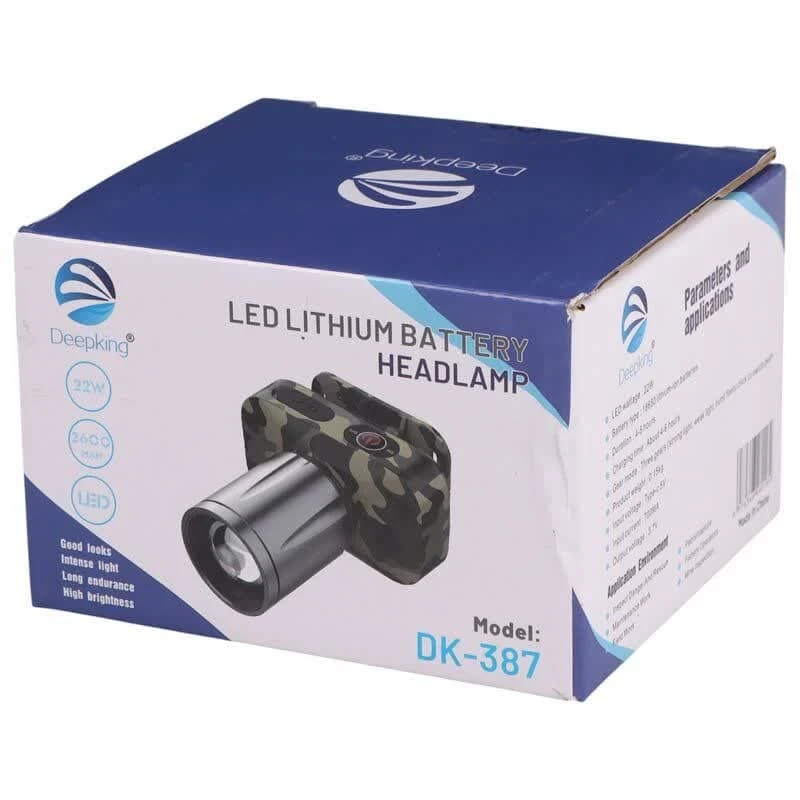 چراغ قوه پیشانی هدلایت شارژی Deepking DK-387