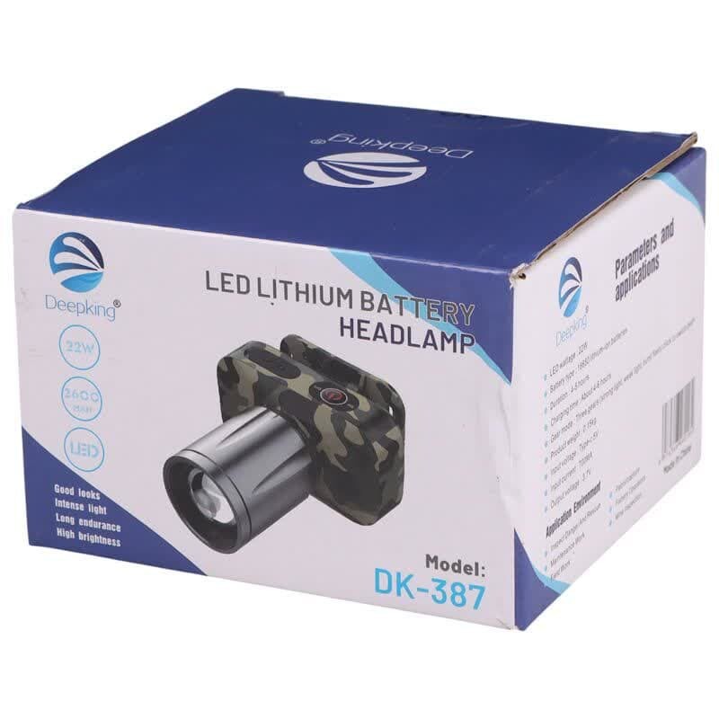 چراغ قوه پیشانی هدلایت شارژی Deepking DK-387