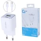 شارژر دیواری 30 وات اکسیژن CH-9 QC3.0 PD 3A + کابل تایپ سی
