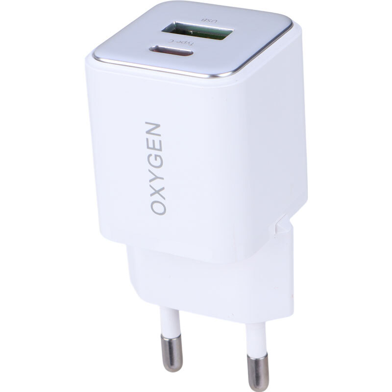شارژر دیواری 30 وات اکسیژن CH-9 QC3.0 PD 3A + کابل تایپ سی