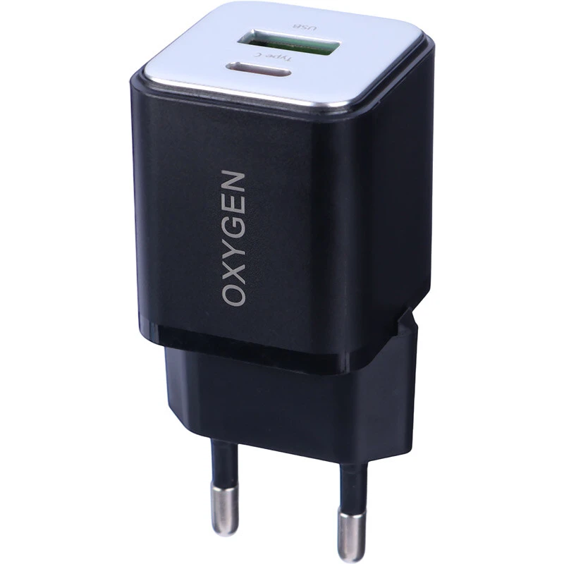 شارژر دیواری 30 وات اکسیژن CH-9 QC3.0 PD 3A + کابل تایپ سی