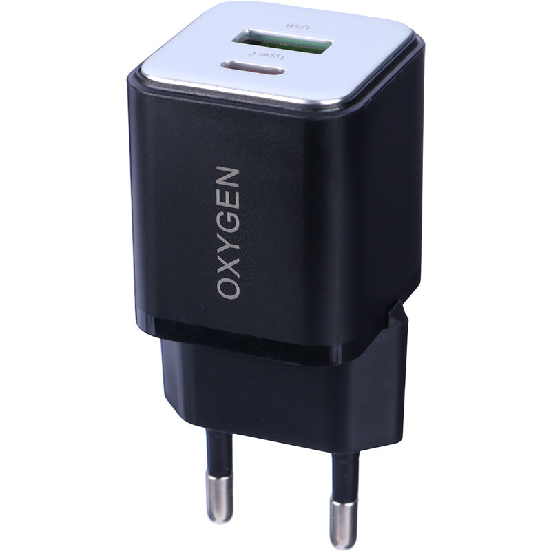شارژر دیواری 30 وات اکسیژن CH-9 QC3.0 PD 3A + کابل تایپ سی