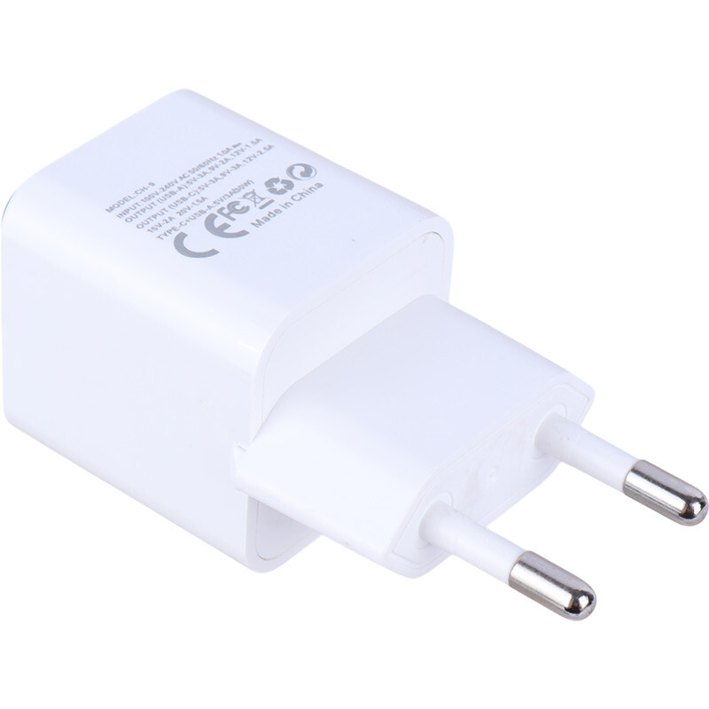 شارژر دیواری 30 وات اکسیژن CH-9 QC3.0 PD 3A + کابل تایپ سی