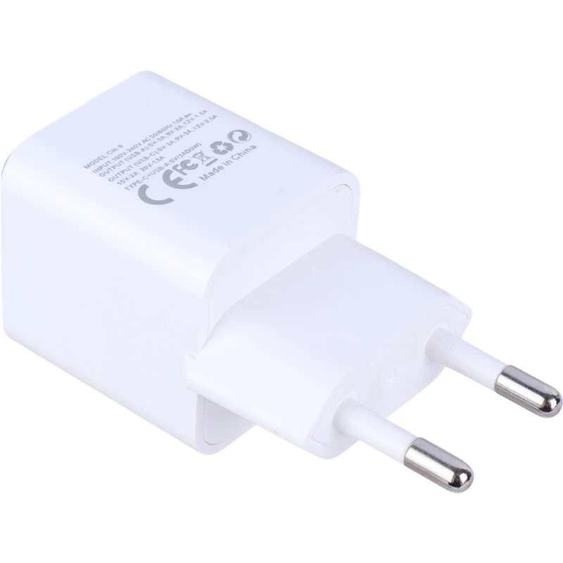 شارژر دیواری 30 وات اکسیژن CH-9 QC3.0 PD 3A + کابل تایپ سی