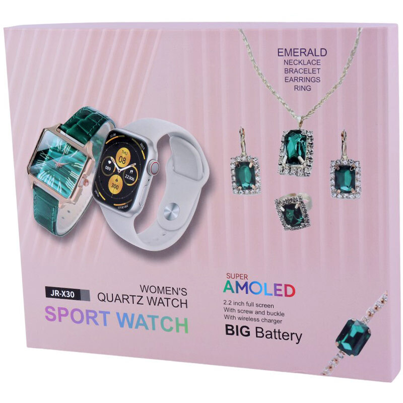 ساعت هوشمند JR-X30 46mm + یک عدد ساعت عقربه ای زنانه