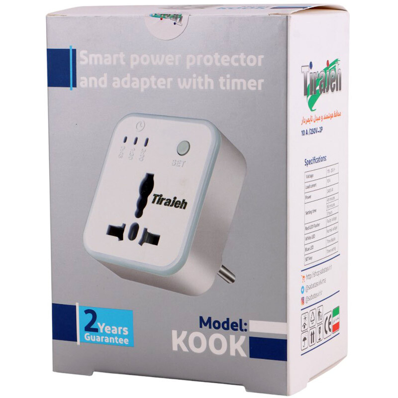 تبدیل برق 3 به 2 تایمردار تیراژه Kook