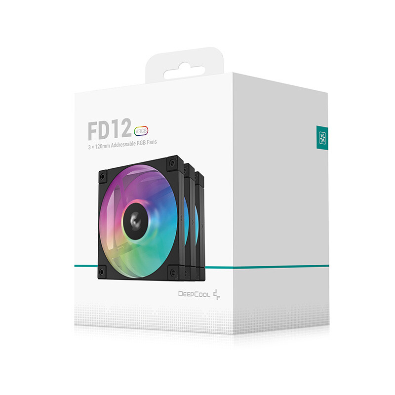 فن کیس دیپ کول DeepCool FD12 ARGB Black 12*12 بسته 3 عددی