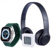 پکیج ساعت هوشمند و هدفون و دماسنج Ultra 2 TK705 49mm