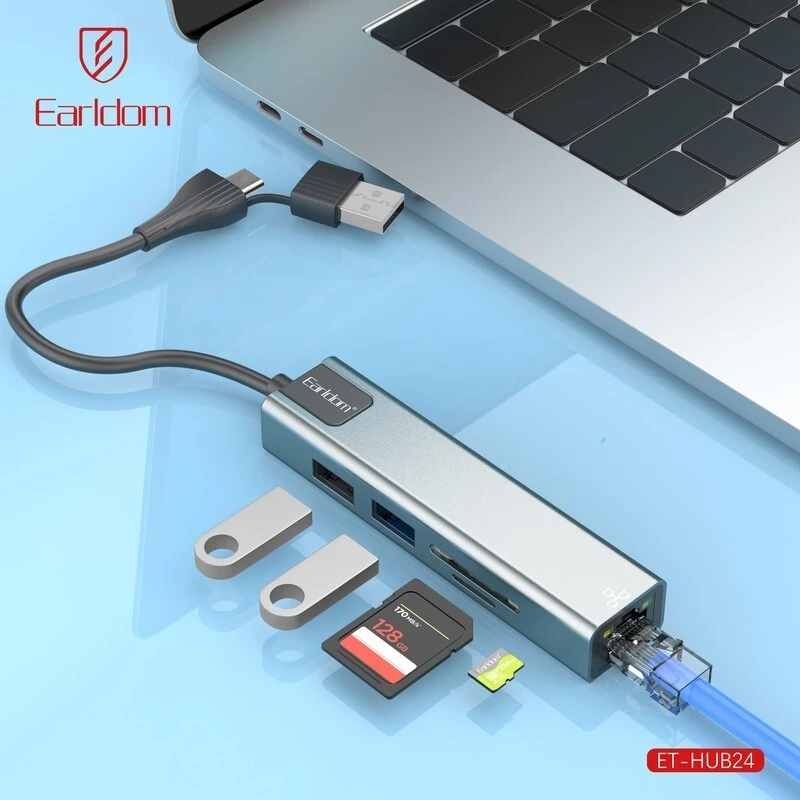هاب 5 پورت Type-C /USB ارلدام ET-HUB24