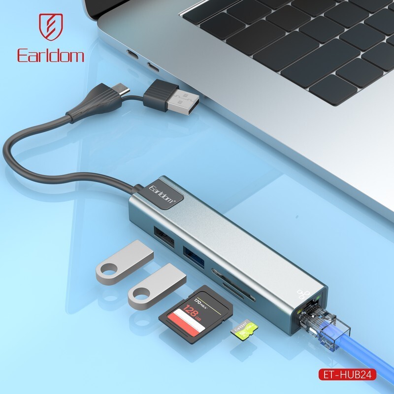 هاب 5 پورت Type-C /USB ارلدام ET-HUB24