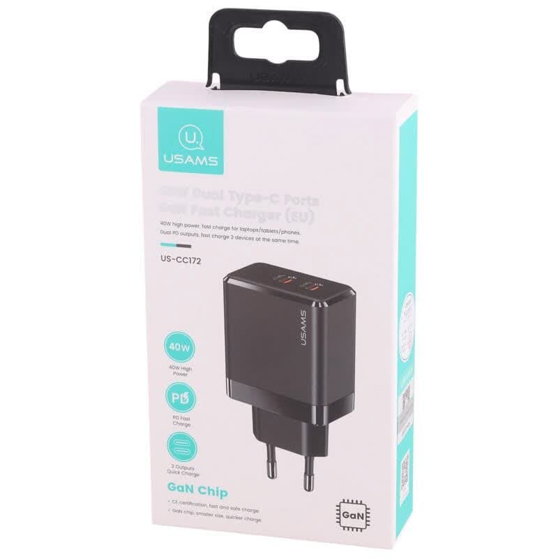 شارژر دیواری 40 وات یوسامز US-CC172 PD 3A
