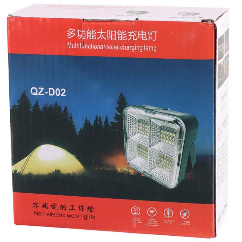 پروژکتور ال ای دی شارژی 30 وات QZ-D02 + پنل خورشیدی