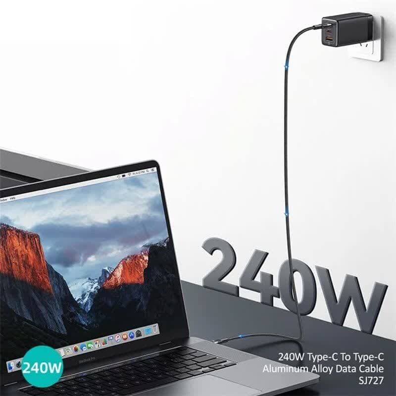 کابل تبدیل فست شارژ Usams SJ727 Type-C To Type-C 240W 1.2m
