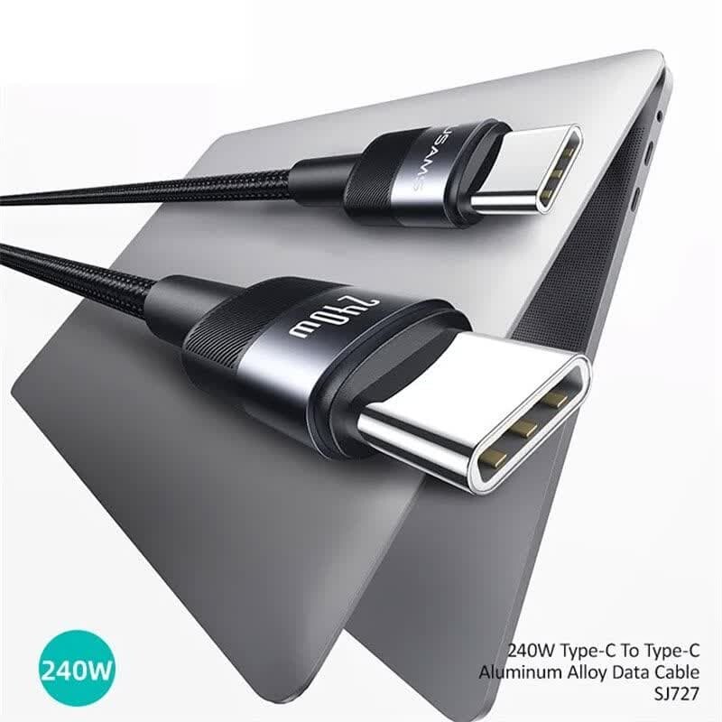 کابل تبدیل فست شارژ Usams SJ727 Type-C To Type-C 240W 1.2m