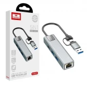 هاب 4 پورت Type-C /USB ارلدام ET-HUB23