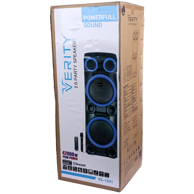 اسپیکر خانگی ایستاده Verity VS-1241 + میکروفون و ریموت کنترل