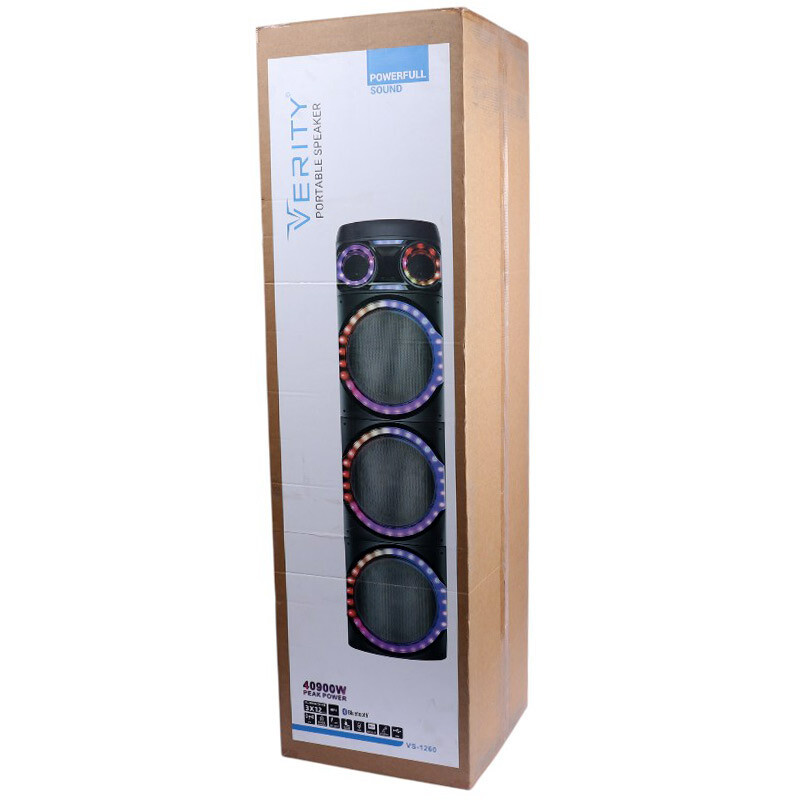 اسپیکر خانگی ایستاده Verity VS-1260 + میکروفون و ریموت کنترل