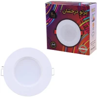 پنل بک لایت توکار گرد 8 وات GCC پرتو درخشان