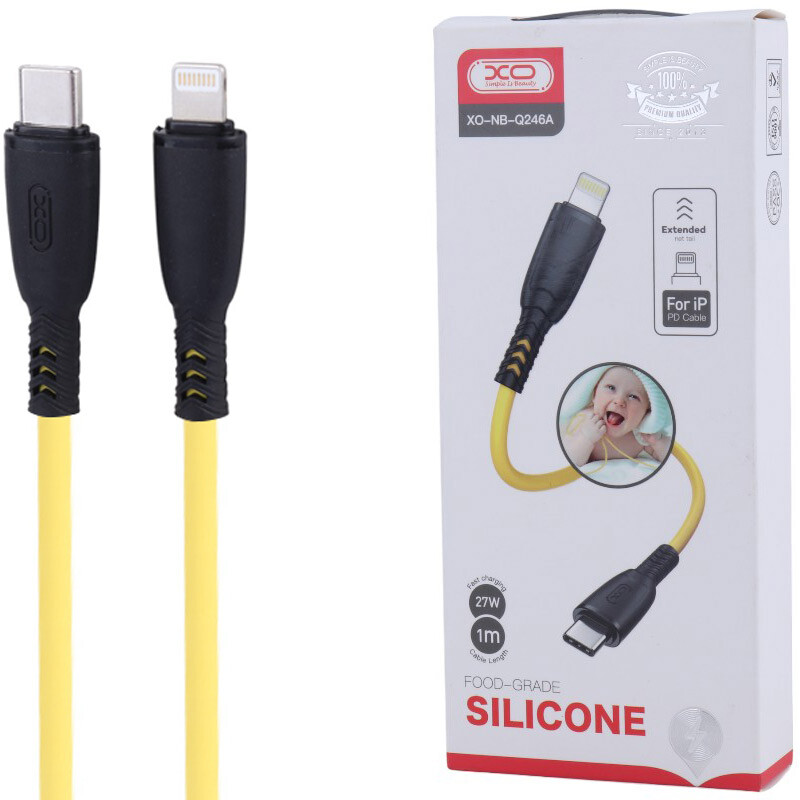 کابل تبدیل فست شارژ XO XO-NB-Q246A Type-C To Lightning PD 27W 1m