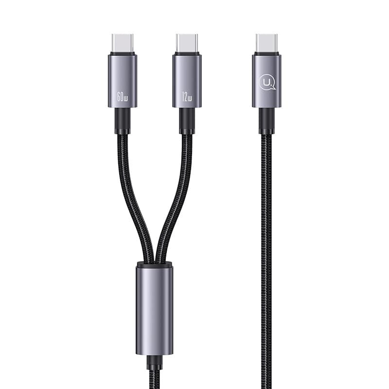 کابل 2 سر فست شارژ Usams SJ740 60W 1.2m